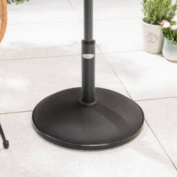 Christow Garden Parasol Base 25kg Round Weighted Patio Umbrella Sun Shade Stand in Black - thumbnail 2