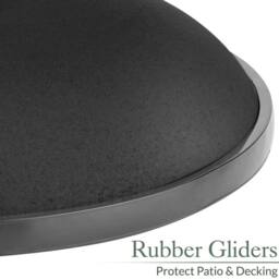 Christow Garden Parasol Base 25kg Round Weighted Patio Umbrella Sun Shade Stand in Black - thumbnail 5