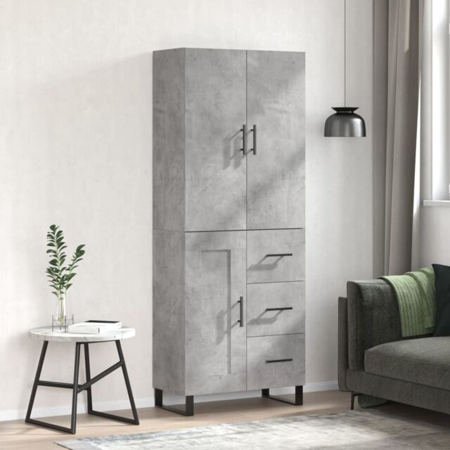 Berkfield Home Highboard Concrete Grey 69.5x34x180 cm Engineered Wood - image 1