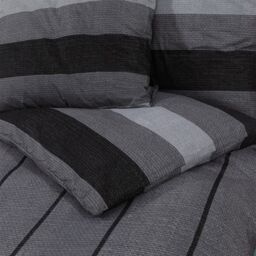 Berkfield Home Duvet Cover Set Dark Grey 135x200 cm Cotton - thumbnail 5