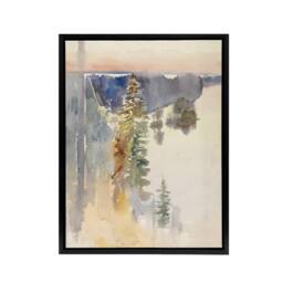 "Artery8 Albert Edelfelt View from Kaukola Ridge Watercolour Framed Canvas Art - Size: W12"" x H16""" - thumbnail 1