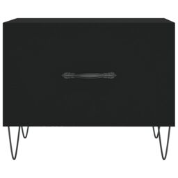Berkfield Home Coffee Table Black 50x50x40 cm Engineered Wood - Size: 50 x 50 x 40 cm - thumbnail 5
