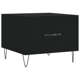 Berkfield Home Coffee Table Black 50x50x40 cm Engineered Wood - Size: 50 x 50 x 40 cm - thumbnail 2