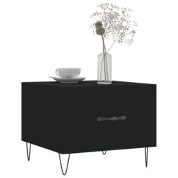 Berkfield Home Coffee Table Black 50x50x40 cm Engineered Wood - Size: 50 x 50 x 40 cm - thumbnail 3