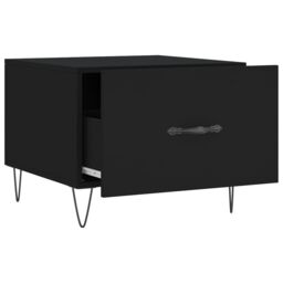 Berkfield Home Coffee Table Black 50x50x40 cm Engineered Wood - Size: 50 x 50 x 40 cm - thumbnail 6