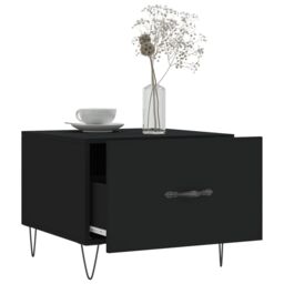 Berkfield Home Coffee Table Black 50x50x40 cm Engineered Wood - Size: 50 x 50 x 40 cm - thumbnail 4
