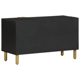 Berkfield Home TV Cabinet Black 80x33x46 cm Engineered Wood - Size: 80 x 33 x 46 cm - thumbnail 5