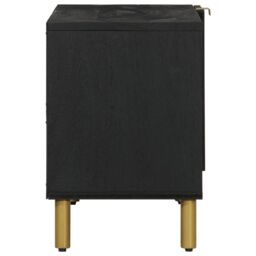 Berkfield Home TV Cabinet Black 80x33x46 cm Engineered Wood - Size: 80 x 33 x 46 cm - thumbnail 4