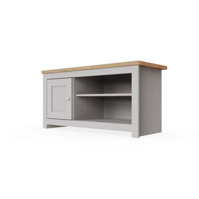 KORVIXA Light Grey TV Unit Cabinet Stand - Size: 100 cm x 100 cm - image 1