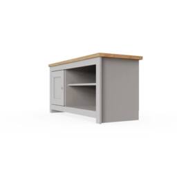 KORVIXA Light Grey TV Unit Cabinet Stand - Size: 100 cm x 100 cm - thumbnail 4