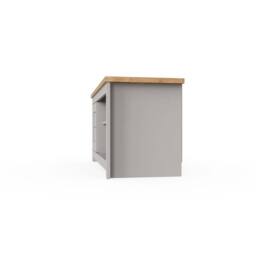 KORVIXA Light Grey TV Unit Cabinet Stand - Size: 100 cm x 100 cm - thumbnail 3