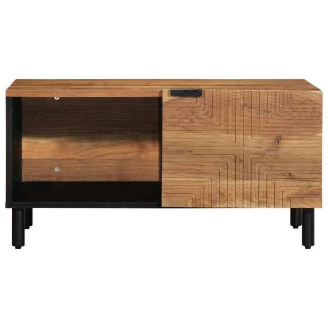 Berkfield Home Table Coffee Table 80x50x40 cm Solid Wood Acacia in Brown - Size: 80 x 50 x 40 cm - image 1