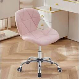 NESTLUNE Pink Cushioned Computer Desk Office Chair - Size: 100 cm x 15 cm - thumbnail 3
