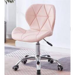NESTLUNE Pink Cushioned Computer Desk Office Chair - Size: 100 cm x 15 cm - thumbnail 1