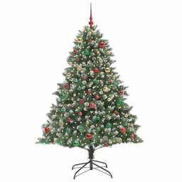 Berkfield Home Artificial Christmas Tree with Stand Green 140 x 140 x 210 cm - thumbnail 3