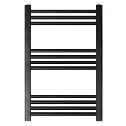 Balterley Straight Heated Towel Rail Radiator, 499W, 600 x 700mm, Matt Black - thumbnail 1