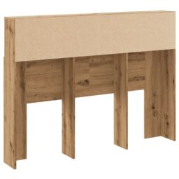 Berkfield Home Headboard Cabinet Artisan Oak 140x19x103.5 cm in Brown - thumbnail 6