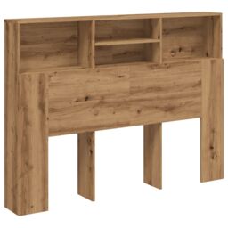 Berkfield Home Headboard Cabinet Artisan Oak 140x19x103.5 cm in Brown - thumbnail 2