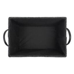 JVL Metro Rectangular Storage Basket with Handles in Dark Grey - thumbnail 2