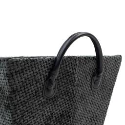 JVL Metro Rectangular Storage Basket with Handles in Dark Grey - thumbnail 3