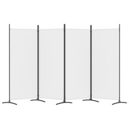Berkfield Home 4-Panel Room Divider White 346x180 cm Fabric - thumbnail 4