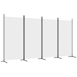 Berkfield Home 4-Panel Room Divider White 346x180 cm Fabric - thumbnail 2