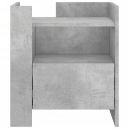Berkfield Home Bedside Cabinet Concrete Grey 45x50x50 cm Engineered Wood - Size: 45 x 50 x 50 cm - thumbnail 4