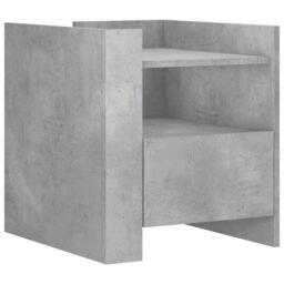 Berkfield Home Bedside Cabinet Concrete Grey 45x50x50 cm Engineered Wood - Size: 45 x 50 x 50 cm - thumbnail 2