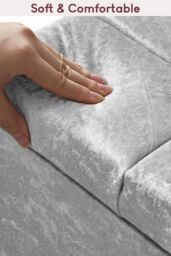 Home Discount Vida Designs Valencia Storage Ottoman Velvet Fabric UKFR Furniture in Silver - thumbnail 5