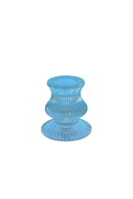 KDMD Blue Eliza Glass Taper Candle Holder 6cm 5 Pack - image 1
