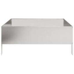 Berkfield Home Garden Raised Bed 100x100x25 cm Stainless Steel in Silver - Size: 100 x 100 x 25 cm - thumbnail 4