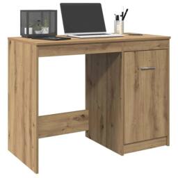 Berkfield Home Desk Artisan Oak 100x50x76 cm Engineered Wood in Brown - Size: 100 x 50 x 76 cm - thumbnail 4