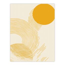 "Artery8 Wall Art Print Modern Zen Abstract Yellow Boho Calm Design Poster - Size: W12"" x H16""" - thumbnail 1