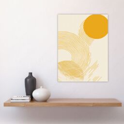 "Artery8 Wall Art Print Modern Zen Abstract Yellow Boho Calm Design Poster - Size: W12"" x H16""" - thumbnail 4