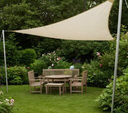 Primrose 3m Square Pro Waterproof Garden Sail Shade Canopy 98% UV Block in Ivory - thumbnail 2