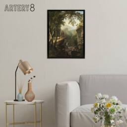 "Artery8 Asher Brown Durand Kindred Spirits Framed Canvas Wall Art Print - Size: W12"" x H16""" - thumbnail 3