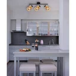 Netlighting Mali Ceiling Spotlight Bar Matt Black 3x E14 - thumbnail 6