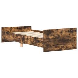 Berkfield Home Bed Frame Smoked Oak 100x200 cm Engineered Wood in Brown - thumbnail 7
