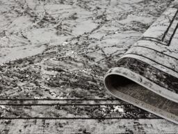 Desire Rugs Obsidian Modern Low Pile Area Rug - Frame Abstract Design in Grey - Size: 120 cm x 170 cm - thumbnail 4