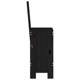 Berkfield Home Bar Stools 2 pcs Black 40x42x120 cm Solid Wood Pine - Size: 40 x 42 x 120 cm - thumbnail 5
