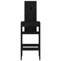 Berkfield Home Bar Stools 2 pcs Black 40x42x120 cm Solid Wood Pine - Size: 40 x 42 x 120 cm - thumbnail 4