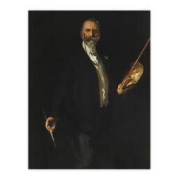 "Artery8 Artist William Merritt Chase Portrait Sargent Wall Art Poster Print in Black - Size: W24"" x H32""" - thumbnail 1