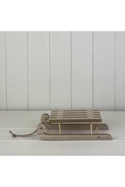 KDMD Wooden Festive Sleigh Decoration / Display Stand in Light Brown - image 1
