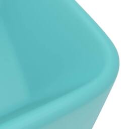 Berkfield Home Luxury Wash Basin Matt Light Green 41x30x12 cm Ceramic in Aqua - Size: 41 x 30 x 12 cm - thumbnail 5