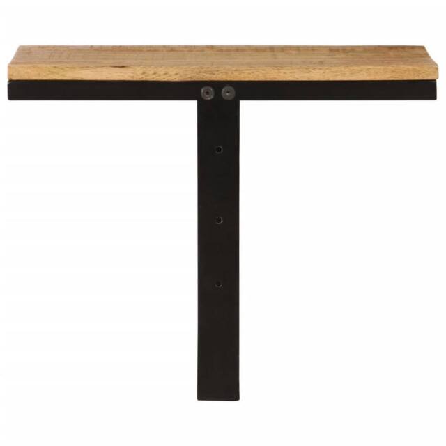 Berkfield Home Wall Shelf 40x30x32 cm Solid Wood Mango & Iron in Brown - Size: 40 x 30 x 32 cm - image 1