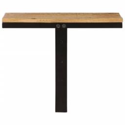 Berkfield Home Wall Shelf 40x30x32 cm Solid Wood Mango & Iron in Brown - Size: 40 x 30 x 32 cm - thumbnail 1