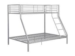 Vente-unique Bunk Beds - 90 & 140 X 190 Cm - Steel - Silver - ELEVATIO IV - Size: Double - thumbnail 4