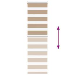 Berkfield Home Elegant Zebra Blind Sand Brown 40x150 cm Fabric Width 35.9 cm Pol - thumbnail 5