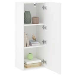 Berkfield Home TV Wall Cabinet White 40.5x30x102 cm Engineered Wood - thumbnail 5