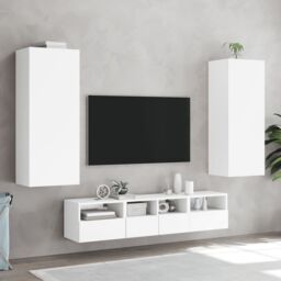 Berkfield Home TV Wall Cabinet White 40.5x30x102 cm Engineered Wood - thumbnail 4